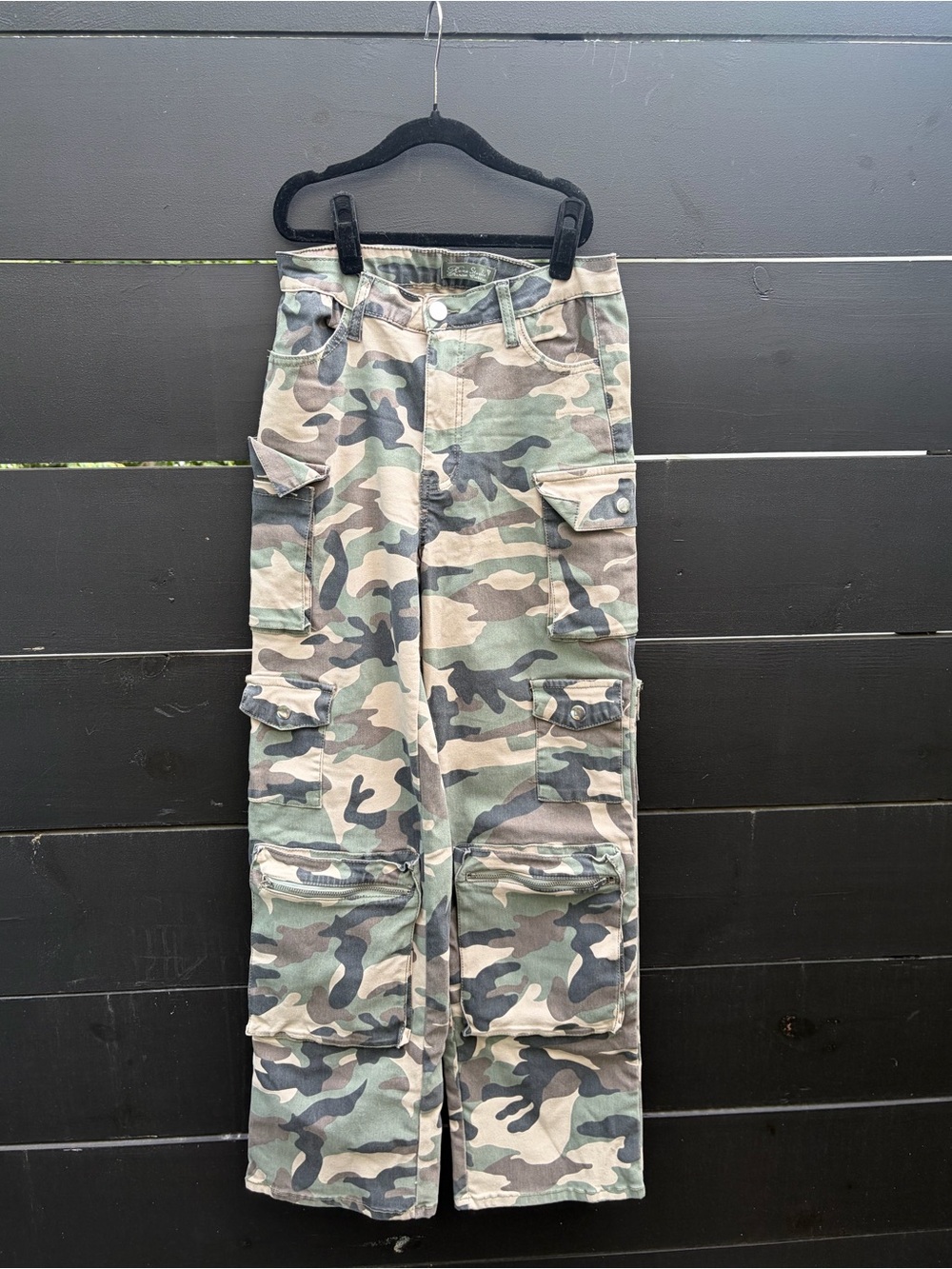 Roma Studio Camo Cargo Pants Multi Pocket Y2K Utility Pants